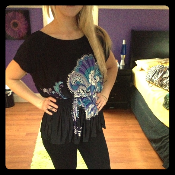 Black Heart Soul silk top