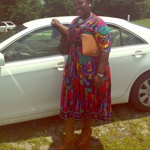 Floral retro vintage dress