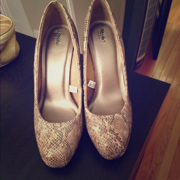 Snake print heels