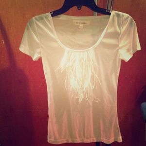 Steve Madden feather shirt