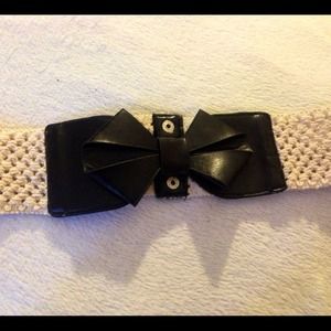 Black Bow Waist Belt