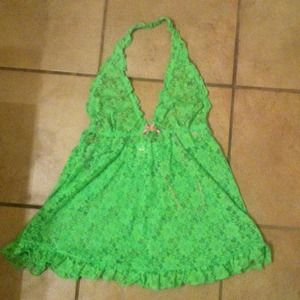 Lime green with pink bow night shirt