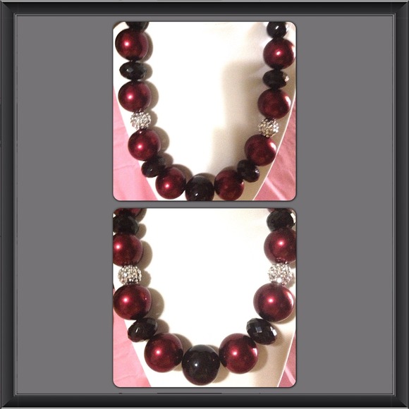 Bling bling big beaded chunky necklace