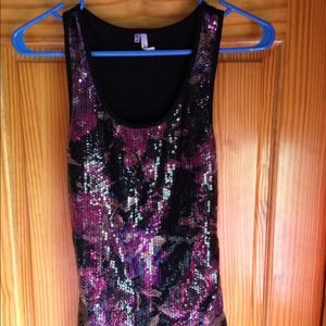Sequin tank top from Maurice's.