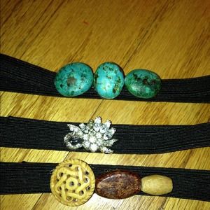 Headbands. Elastic. Black