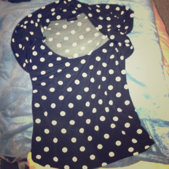 Black and white polka dot shirt