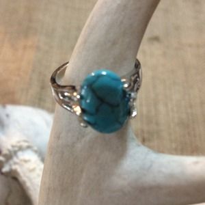 Turquoise & Silver Toned Ring