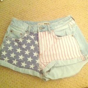 RESERVED American flag shorts