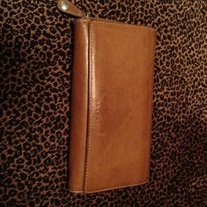 Authentic brown coach wallet