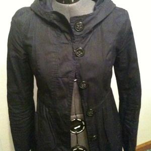 Cute black trench from h&m! Polka dot lining