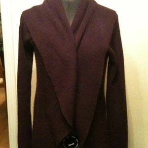 Purple cocoon sweater