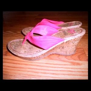 Cheap!! Pink Wedge sandals!