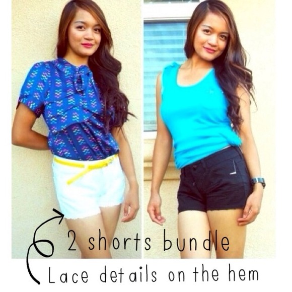 ⬇️Black & white bundle of 2 SHORTS⬇️