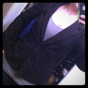 Black cotton blazer