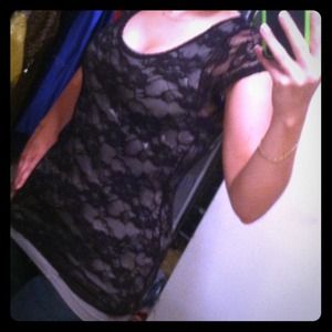 Black lace Tshirt