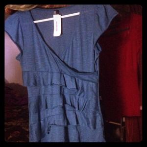 Cute teal ruffle shirt