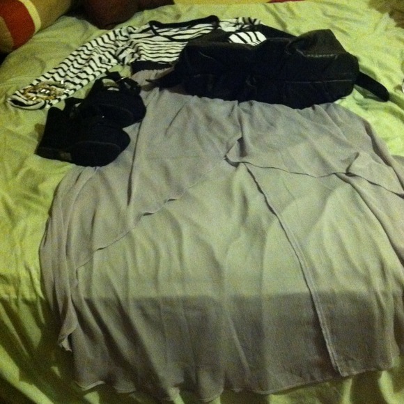 Lavender high low skirt - Picture 2 of 4