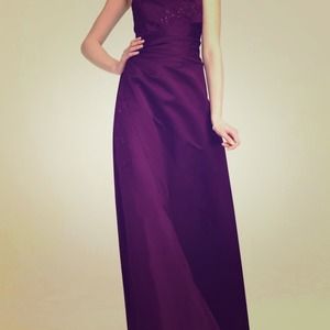 Nwot satin and organza with beading