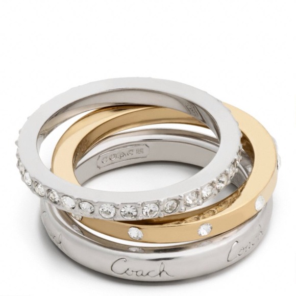 Coach mixed metal ring set size 6 SOLD
