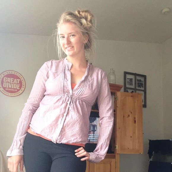 Donated! Sheer Button Up Top - Picture 2 of 4