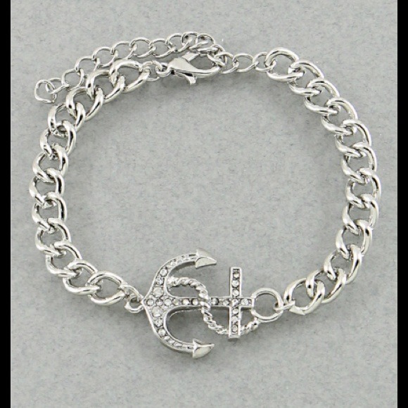 Hannah Beury Jewelry - Silver Chain Anchor Bracelet