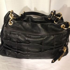 Reduced black leather  purse handbag