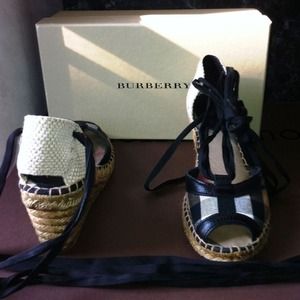 Burberry Espadrille Wedges Size 38/8