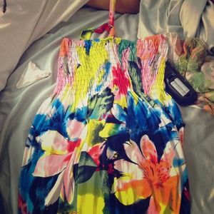 Cute Hawaiian maxi dress