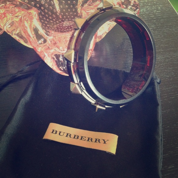 SOLD---Burberry studded lucite bracelet
