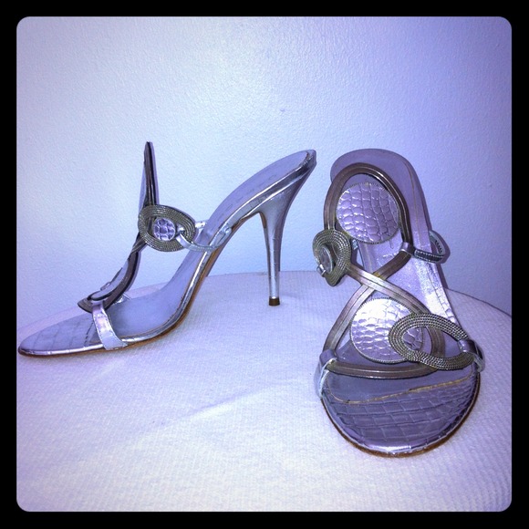 Stunning Casadei sculptural high heel sandals 9