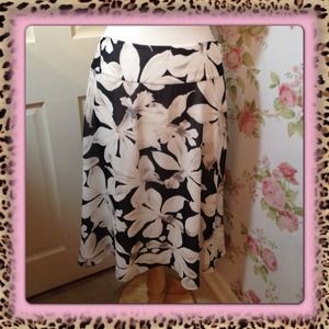 Banana Republic Silk Floral Skirt