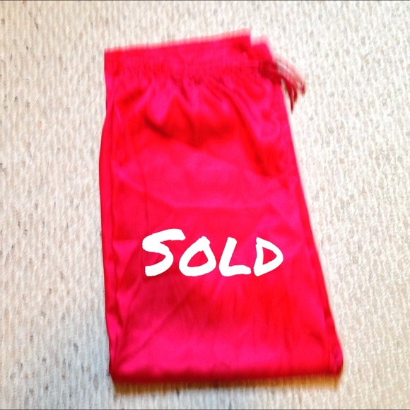 Sold in bundle! Red Satin Lounge Pants Plus Size