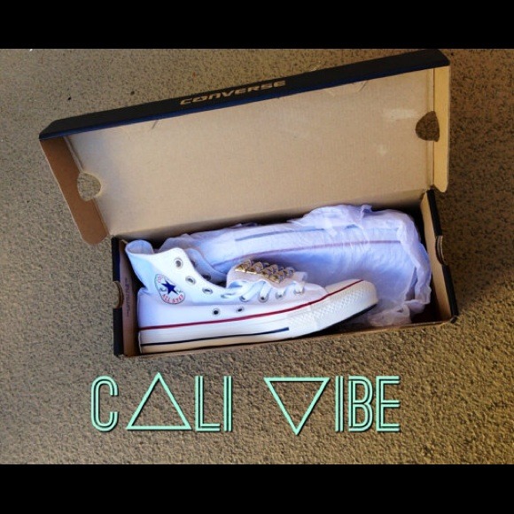 Studded White Converse - Picture 3 of 3