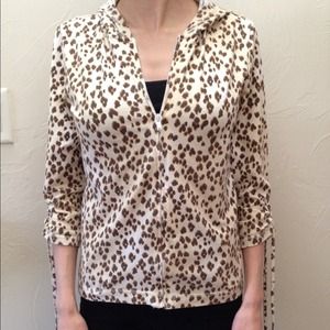 Liz Claiborne Cheetah Jacket Print Pull-Over