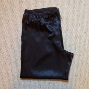 Black Satin Lounge Pants