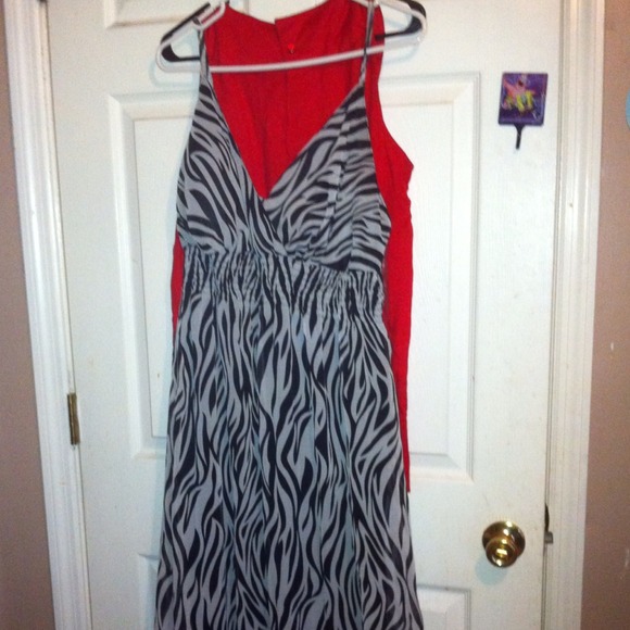 Zebra print maxi dress