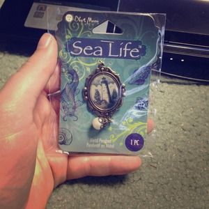 Sea life Lighthouse pearl necklace pendant