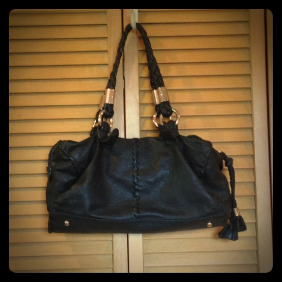 Bebe black leather purse