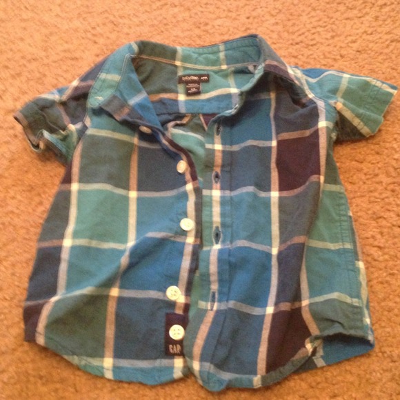 Baby GAP plaid shirt 3-6M