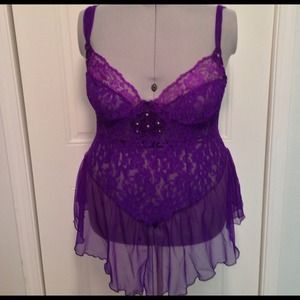 Purple lacy nightie.