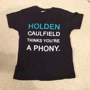Holden Caulfield tee shirt designed by John Green