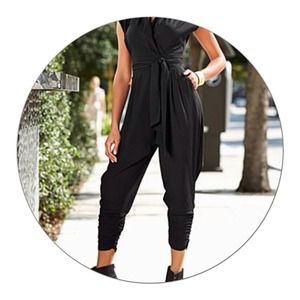 Black Harem Style Jumpsuit