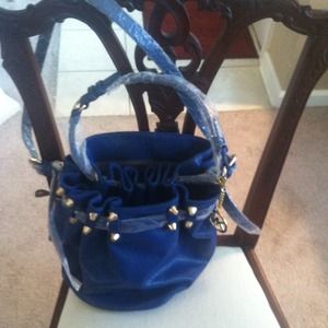 Blue leather MK purse