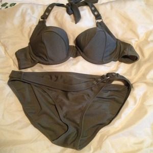 Dark army green bikini (converse)