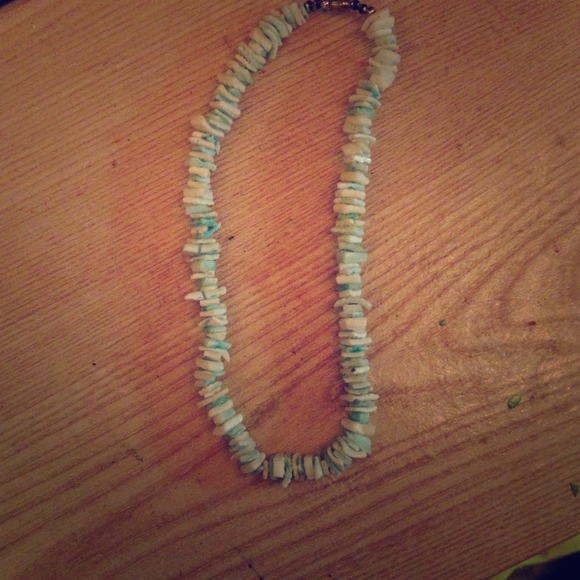 Blue shell necklace