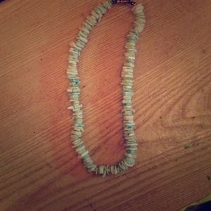 Blue shell necklace
