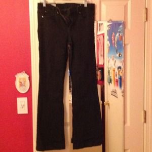 Gap Black Jeans, purple shirt and banana shirt