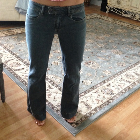 Blue brown dyed pants