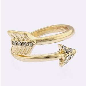 Arrow Above The Knuckle Midi Ring