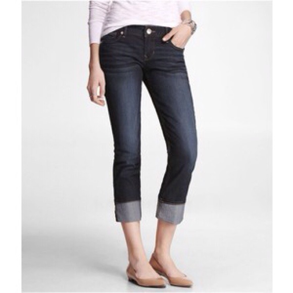 fit cropped rolled jean